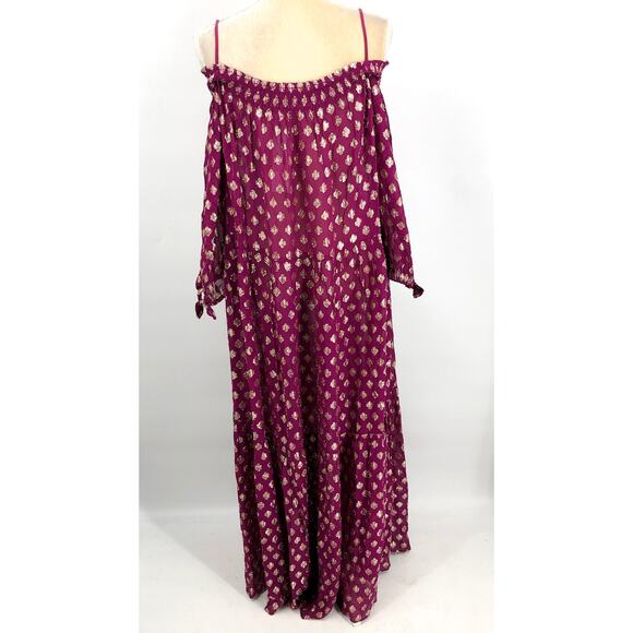 LILLY PULITZER Women's Dayla Maxi Cover-Up XL Dark Red Gold Amarena Cherry NWT - Picture 6 of 12